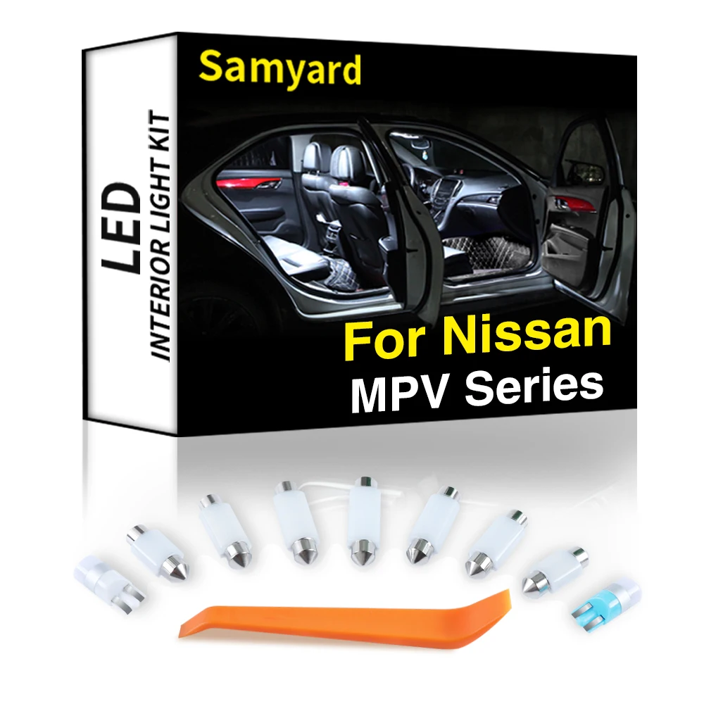 

Ceramics For Nissan Cube Serena C25 C26 C27 Quest Elgrand E50 E51 E52 NV200 NV250 NV300 NV350 NV3500 Interior LED Car Light Kit