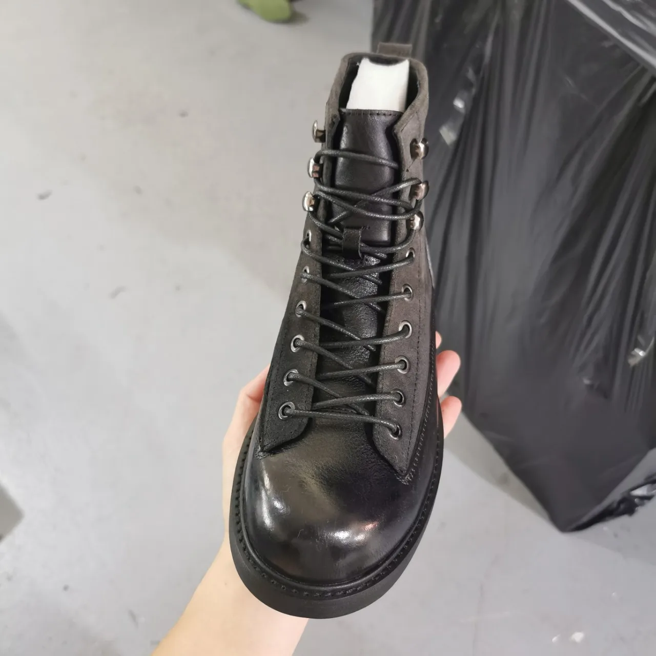 Мужские ботинки походные Винтажные из воловьей замши и первого слоя кожи мужская