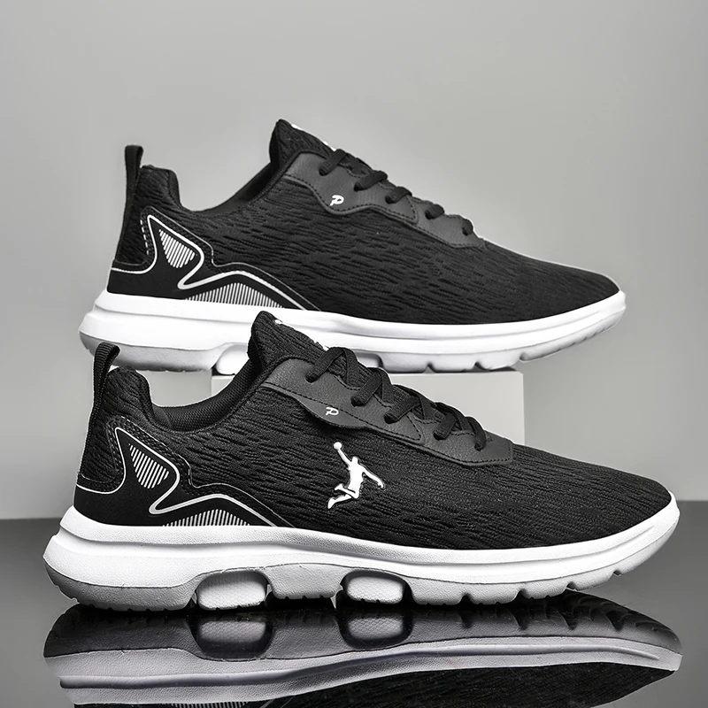 Men's Sneakers Casual Shoes Comfortable and Fashionable Summer Flying Woven Breathable Sports Running Non-slip Elastic Male Shoe