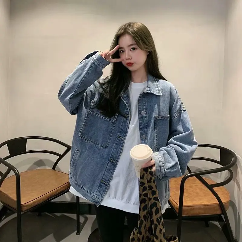 new collection 2022Spring and autumn new Korean version loose bf jacket net red denim top retro wild ins super fire jacket women