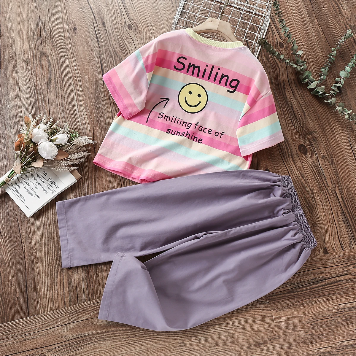 Комплекты для девочек-подростков летняя одежда школьная футболка шорты в