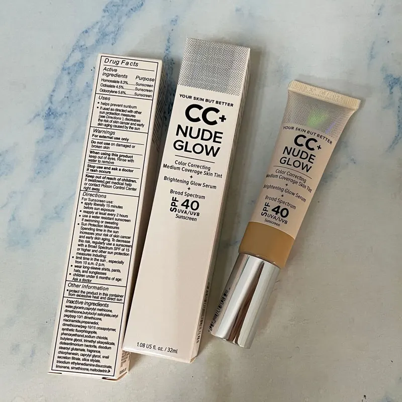 Your Skin But Better CC+ Nude Glow Color Correcting Medium Coverage Skin Tint Brightening Glow Serum Broad Spectrum Sunscreen