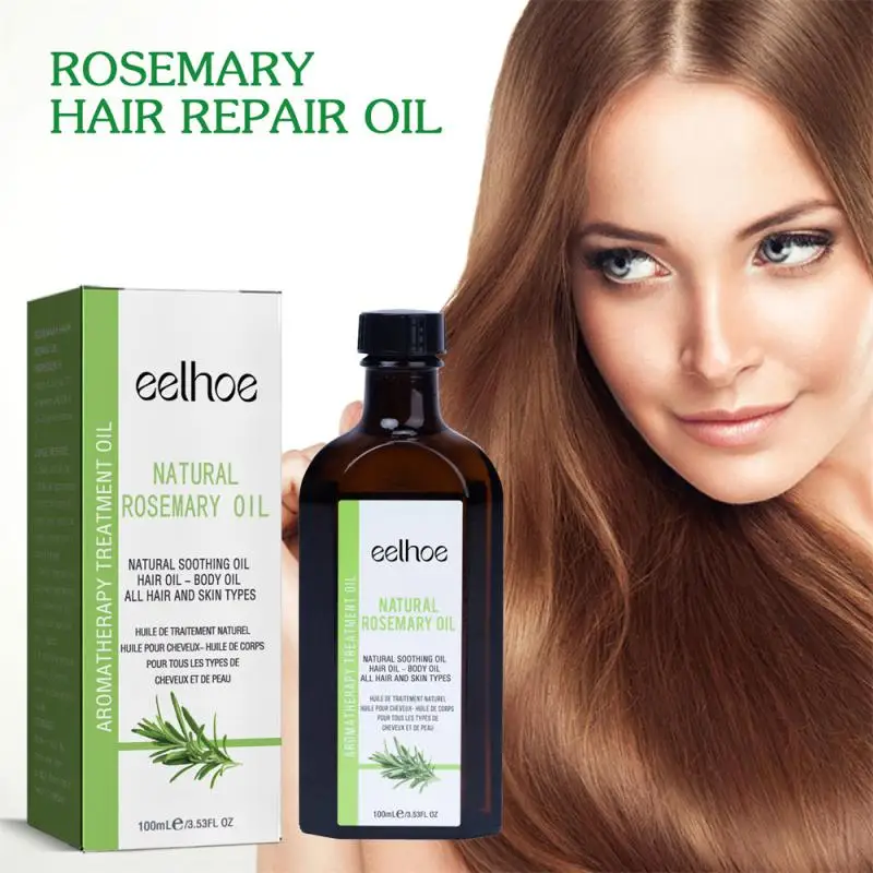 100ml Rosemary Hair Care Essential Oil Anti-frizz Long-lasting Smooth And Fragrant Repair Hot Dyed Damaged Hair Care For Women