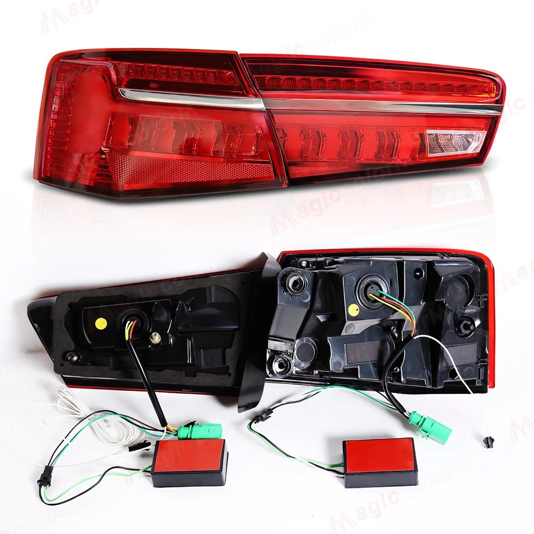 

Светодиодный задний фонарь в сборе для Audi A6 A6L C7 2012 2013 2014 2015 2016, задний фонарь заднего хода, динамический поворотный ходовой фонарь 12 В