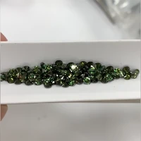 real 3mm 0 1 carat yellow green moissanite loose stones pass diamond tester gra moissanite gemstones for diy jewlery making