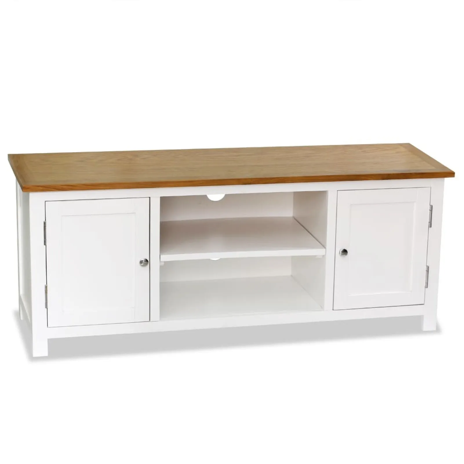 

TV Cabinet 47.2"x13.8"x18.9" Solid Oak Wood
