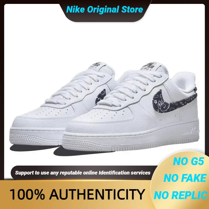 Женские кроссовки Nike Air Force 1 Low ✇ Essential White Black Paisley DH4406-101