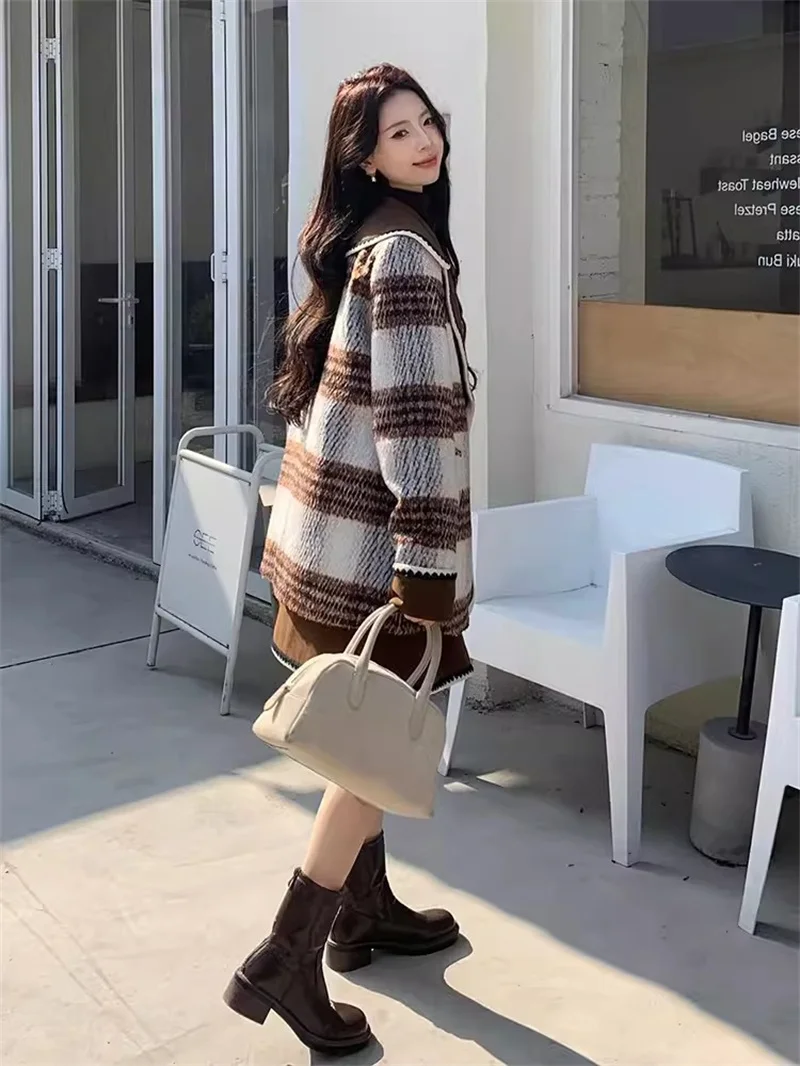 Женское пальто новинка осень/зима 2024 свободная универсальная весенняя одежда на