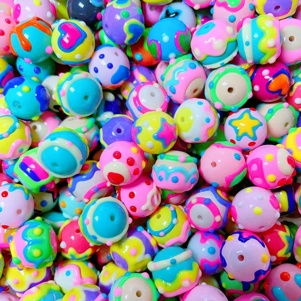 Красочные Бусины ручная роспись своими руками яркие подвески для ювелирных