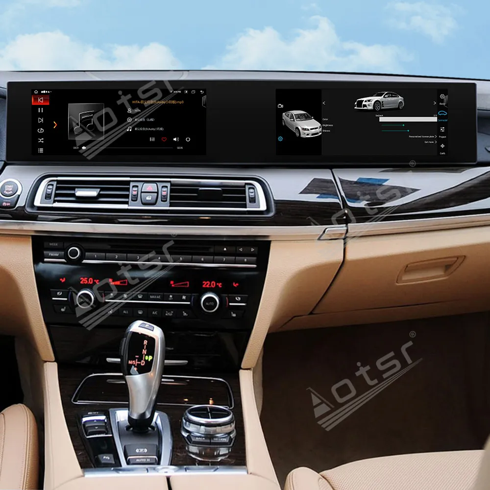 Фото Автомобильная мультимедийная система Supreme Audio Visual для BMW 7 серии CIC F01 F02 F04 2009-2012, 12.3 дюйма, Android 13, двойной экран, Carplay, GPS-навигация №4