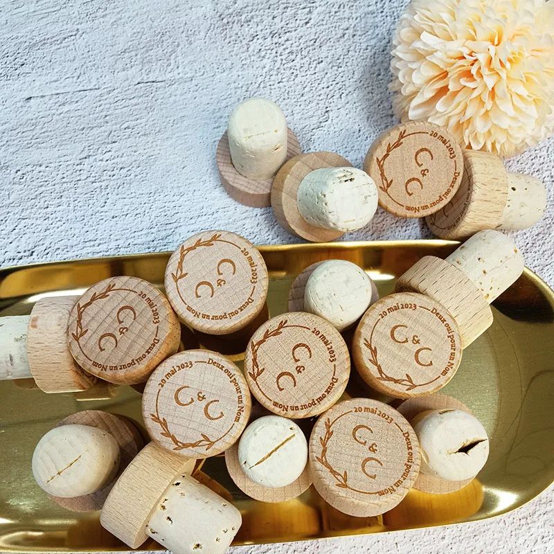 Индивидуальные искусственные деревянные винные пробки свадебное украшение