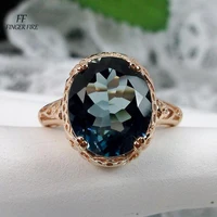 fashion gold plated blue women ring wedding anniversary beach party gift jewelry wholesale