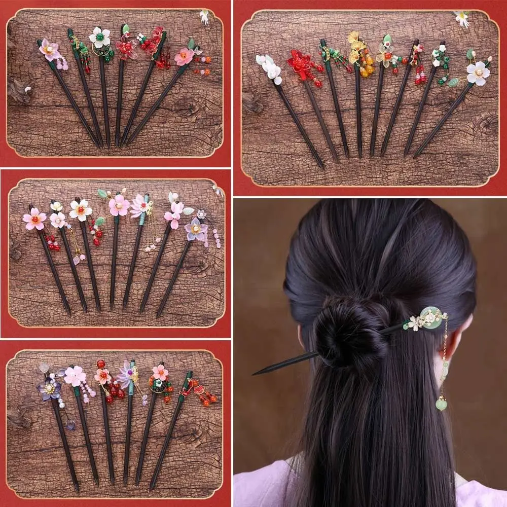 

Новинка шпилька для волос женские ювелирные аксессуары винтажный китайский стиль Hanfu шпилька для волос заколка для волос палочки для еды вилка для волос