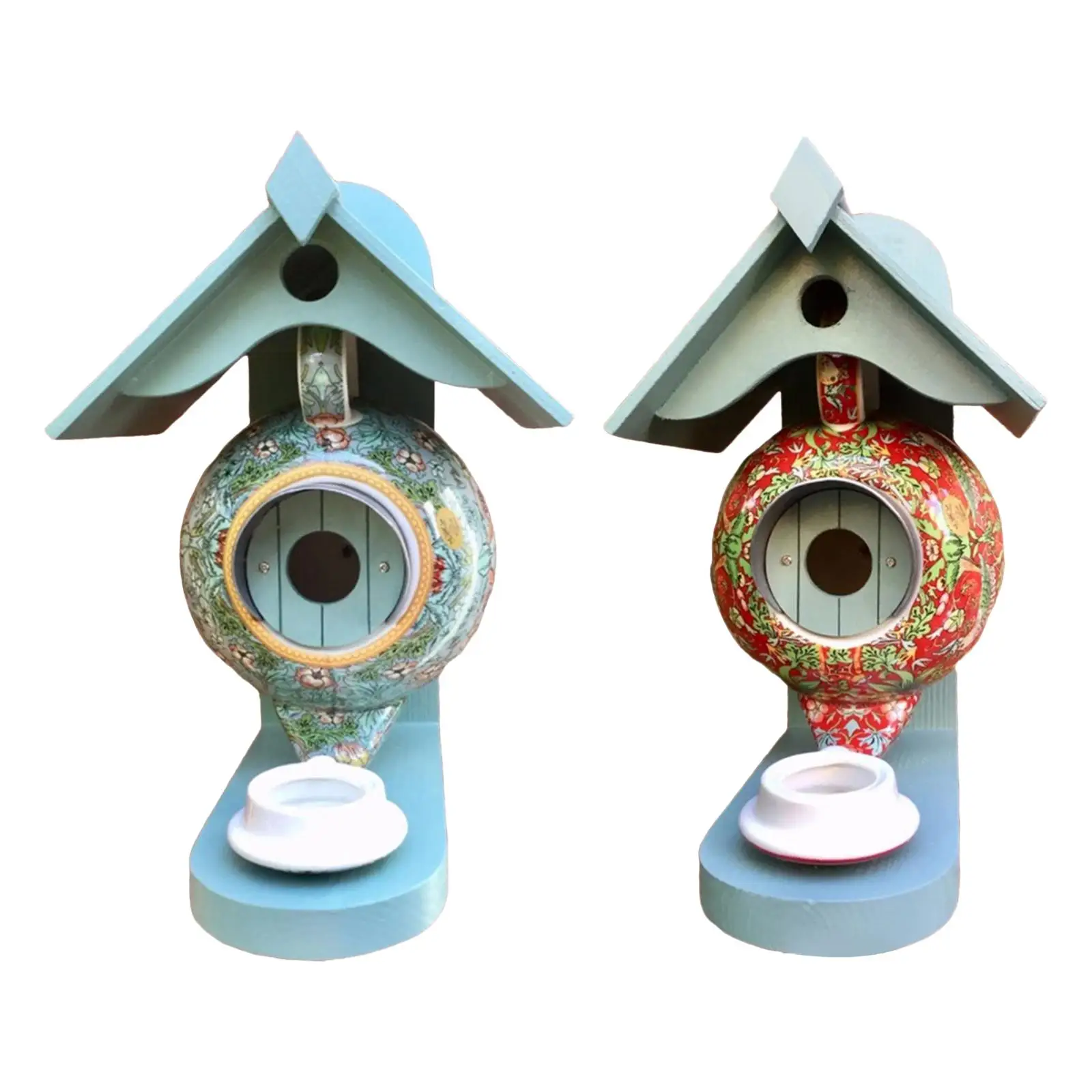 

Wall Bird House Bird Feeder Pet Cottage Hummingbird Nest Teapot Birdhouse Hummingbird Birdhouse for Garden Backyard Crafts