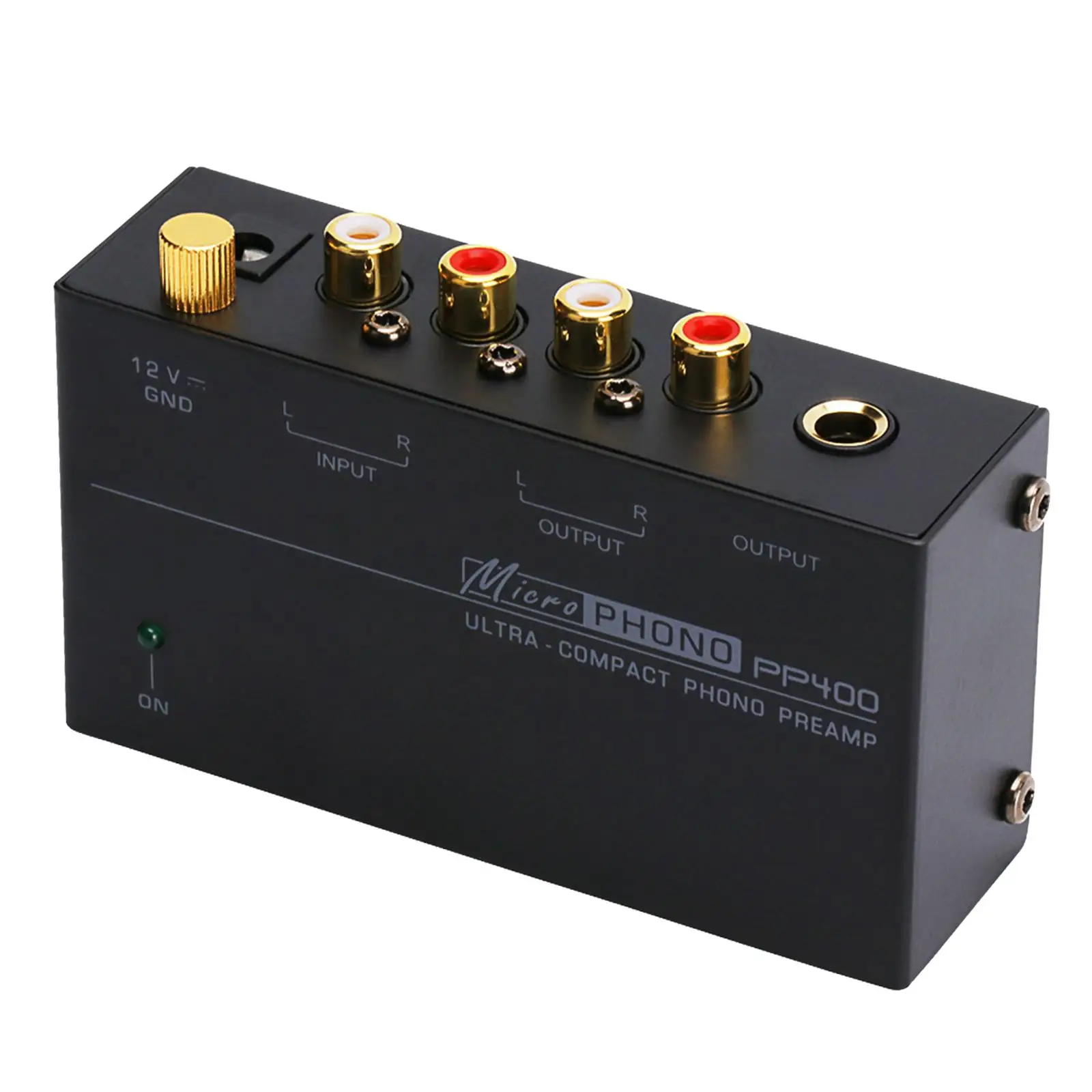 Phono Preamp for Turntable PP400 Portable RCA Input Audio Stereo Phonograph Record Player Preamplifier for Parts Accessories