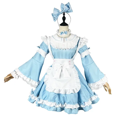 Женский костюм для косплея Alice Fairyland, мягкий костюм горничной для косплея в стиле «лолита»
