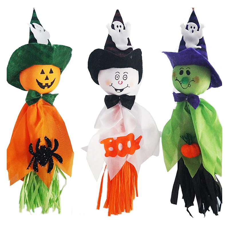 

Halloween Decorations Hanging Ghost Ornament Pumpkin Ghost Straw Windsock Pendant For Outdoor Bar Party Background Decoration