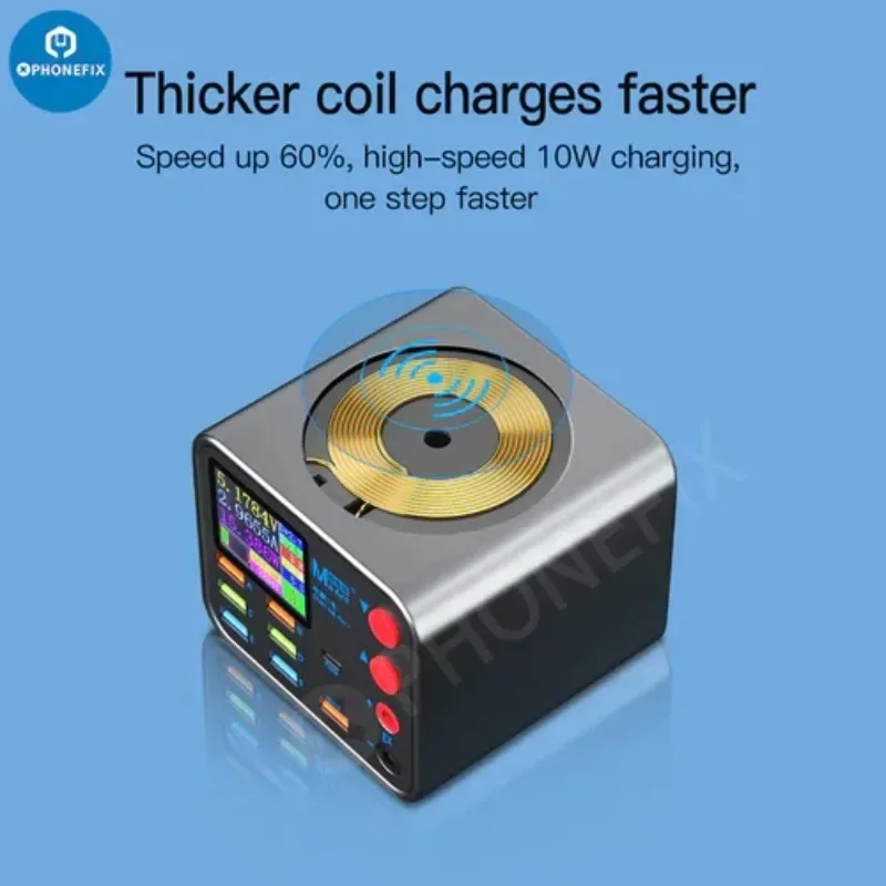 MaAnt Dianba 1 светодиодное беспроводное зарядное устройство 8 портов PD + QC3.0 быстрая