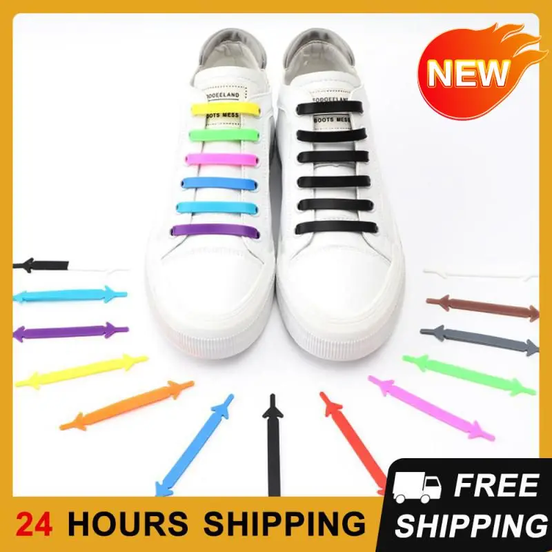 

12 шт., силиконовые шнурки для обуви, без завязывания