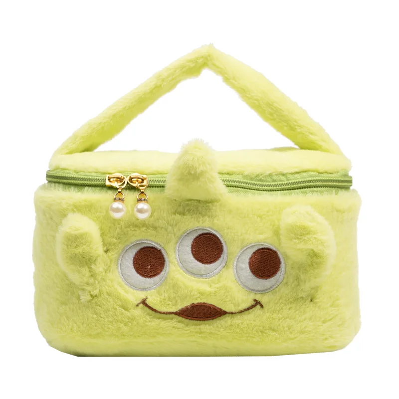 

Плюшевая косметичка с героями мультфильмов Disney, милая плюшевая игрушка, сумочка большой вместимости, плюшевая сумка для хранения косметики...