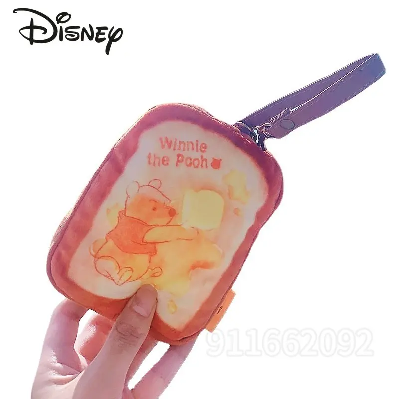 Disney's Winnie The Pooh New Plush Card Bag Cartoon Cute Plush Pendant Fashion ID Card Case High Quality Birthday Gift