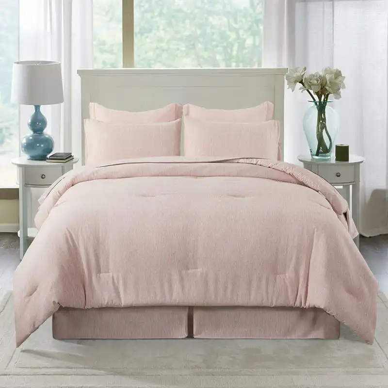 

Комплект одеял из 8 предметов-мягкая кровать из микрофибры с катионным окрашиванием в сумке, Королевский, розовый