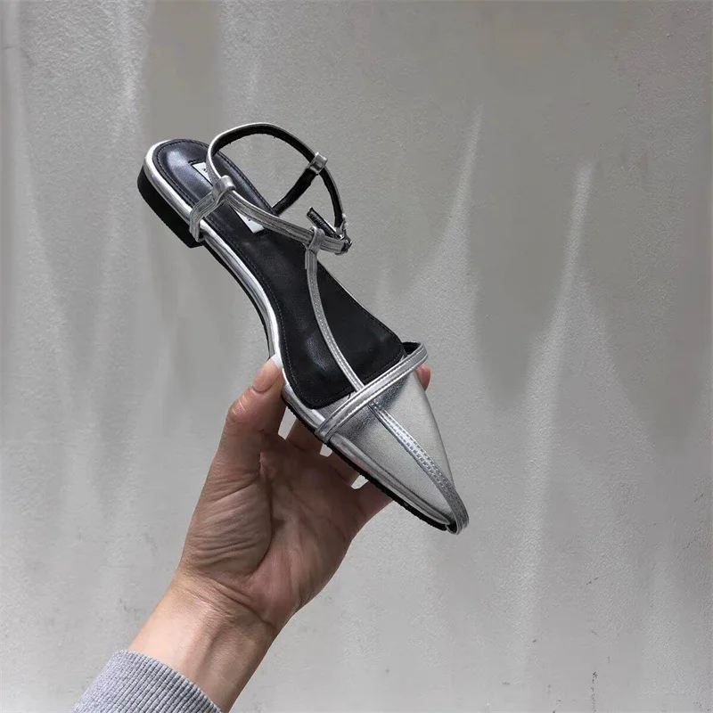 Сандалии Romanas De Suela Plana Para Mujer Zapatos Пунта Estrecha Calzado Informal Playa новые Verano 2024