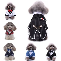 dog shirt for small dog clothes fashion bow tie wedding formal tuxedo cat clothing cosplay bulldog puppy costume drop shipping