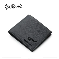 yoreai mens black casual wallet youth horizontal business multi card slot clutch student fashion wallet lightweight short bag