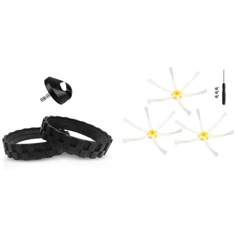 

2 Set Vacuum Cleaners Parts: 1 Set Anti-Skid And Wear-Resistant Tire Aprons & 1 Set Side Brush