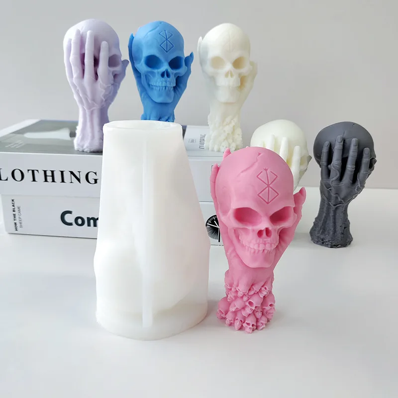 3D силиконовая форма для свечей ручной работы в форме черепа проектов DIY и