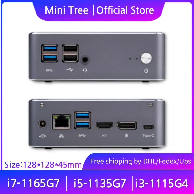 

Новинка 11 мини-хост WIN11 Intel Core i7-1165G7 i5-1135G7 Nuc ультракомпактный ПК Barebone компьютер Type-c HDMI2.0 DP