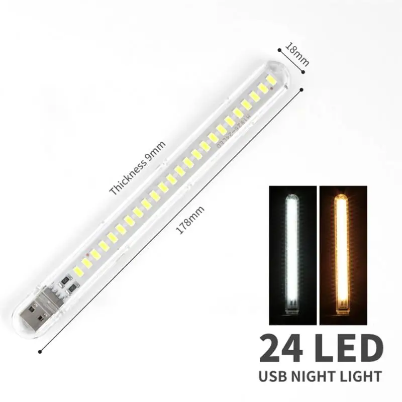 

1pc LED Lamp Mini Portable Led Usb Light DC 5V 24 LED Bright Night Mobile Power Illuminant Light Souce Power Bank Home Appliance