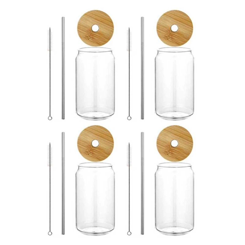 

Nordic Simple Transparent Glass Cup Coffee Wine Milk Beer Cola Juice Cold Drink Set Handmade Cans 15 X 8Cm Durable