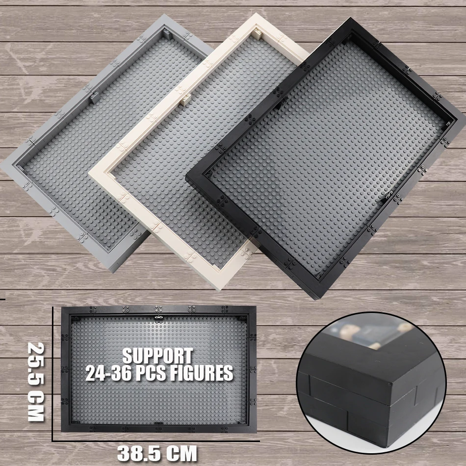

Newest Big Size Display Case/Box Dustproof Board 32*48 Dots Base Plate DIY Building Blocks Parts Compatible Figures Kids Toys
