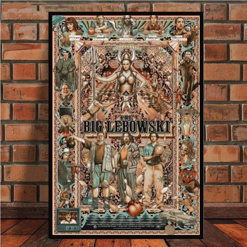 The Big Lebowski (1998) классический фильм плакат Обложка фото холст печать квартира