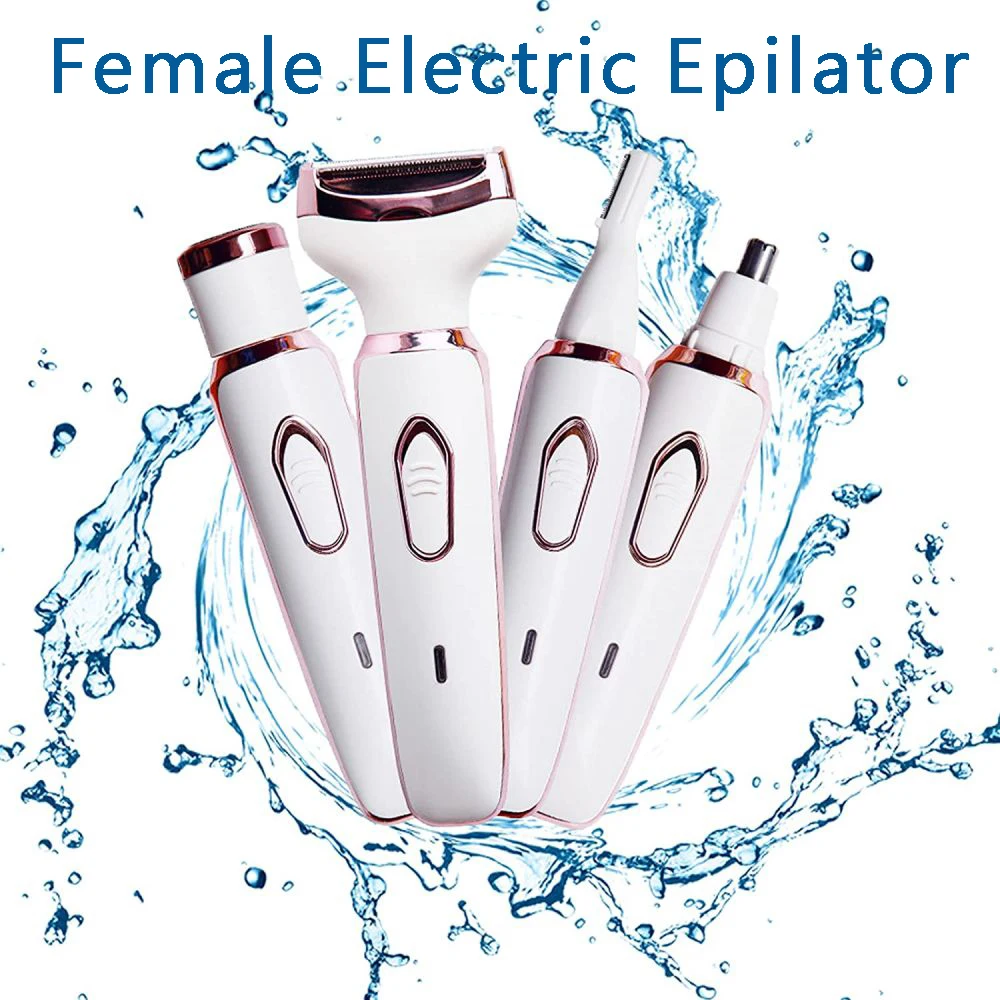 

4 in 1 Women's Shaver USB Hair Removal Machine Electric Beauty Remover Epilator Depilator Trimmer Depilation Shaving Personal