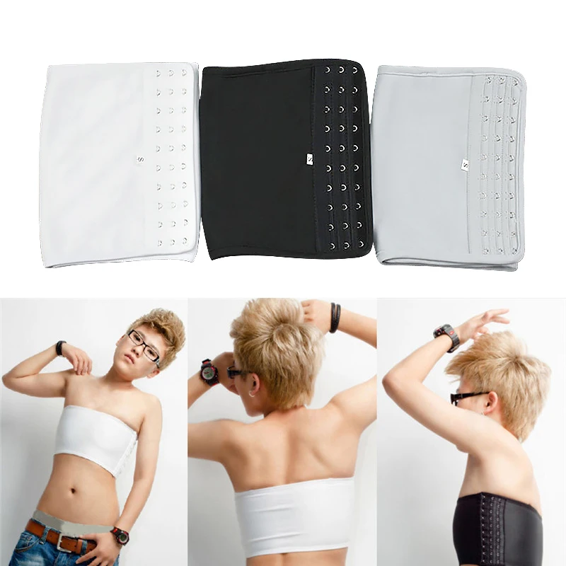 

2018 Новый 1 шт Повседневный без бретелек Грудь бандаж Транс Tomboy Косплей