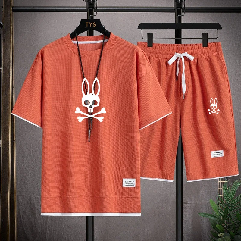 2023 Men's Set T-shirt and Shorts Fashion Digital Printing Two Piece Casual Wear Men's Fashion Clothing