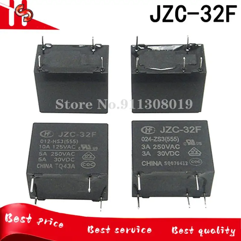 5 шт./лот новая модель JZC-32F-005/12/24 -HS3-ZS3 5V12V24V HF Hongfa реле 4/5 футов 5 А Φ/012/024-HS3/ZS3/G