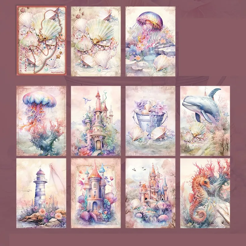 30 шт. винтажная Русалка морское дно фантазия скрапбукинг художественная бумага