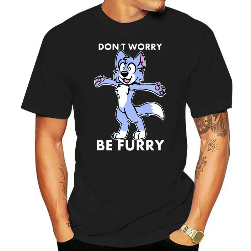 

Furry Fandom Dont Worry Be - DonPopular Tagless Tee T-Shirt