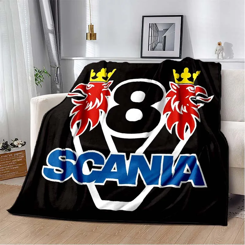 

Truck Scania Blanket Flannel Blanket Super Soft Fleece Throw Blankets Lightweight Warm Blanket for Bedroom Couch Sofa