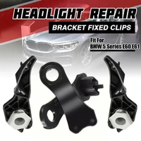 4pcs for bmw 5 series e60 e61 front headlight headlamp repair kits bracket fixed clips decor black replacement car accessories