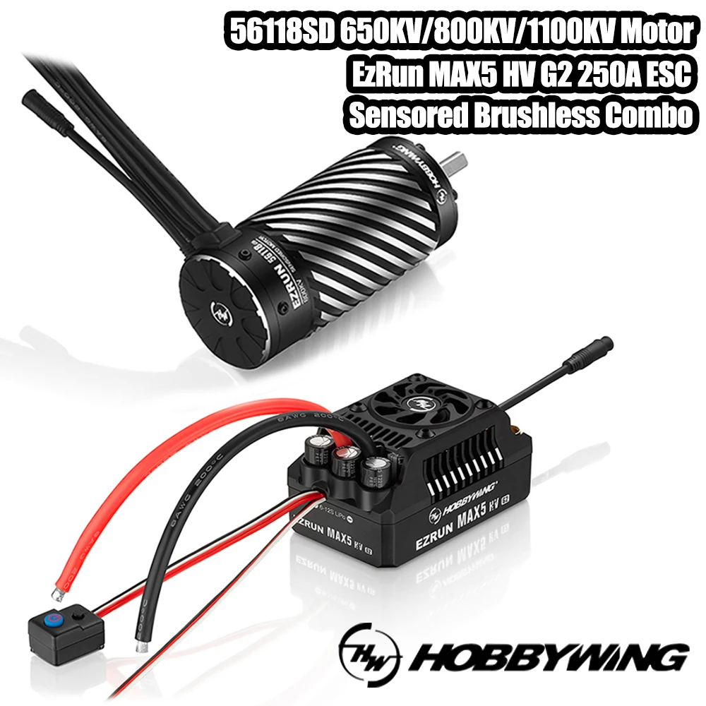 Двигатели Hobbywing Ezrun Max5 Hv G2 250a Esc 56118sd 650kv-1100kv сенсорный бесколлекторный