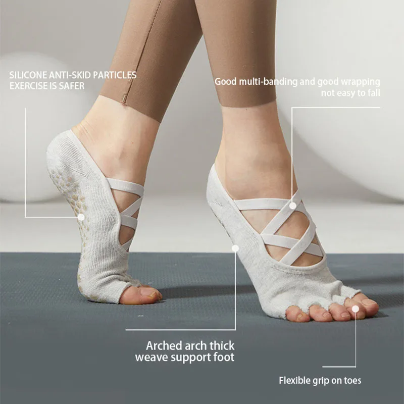 GYMIGO Non-slip Yoga Socks Professinal Women Pilates Socks High Quality Breathable Ladies Ballet Dance Sports Socks