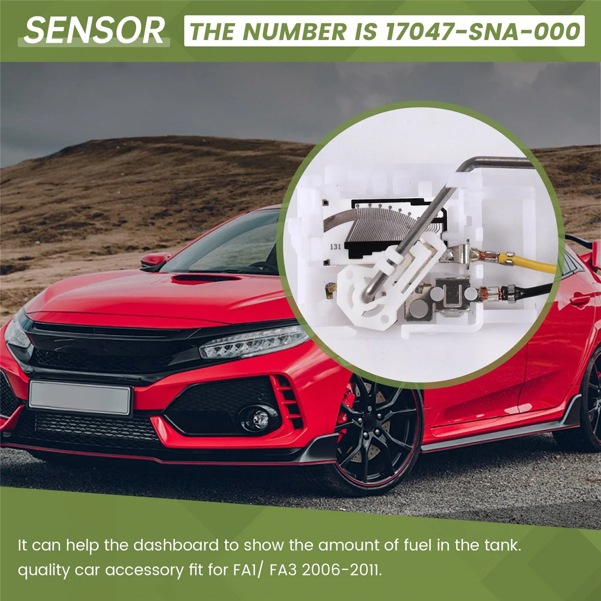 Датчик уровня масла в топливном баке автомобиля для Honda Civic 2006-2011 FA1/FA3 17047-SNA-000