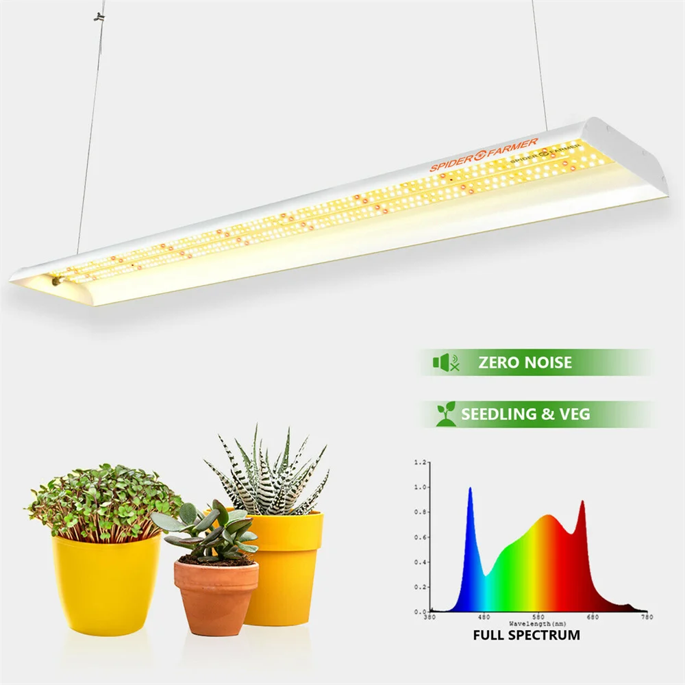 Spider Farmer SF600 74W LED Light Strip Sunlike Full Spectrum For Seedling Veg Flower Plants Indoor Hydroponics