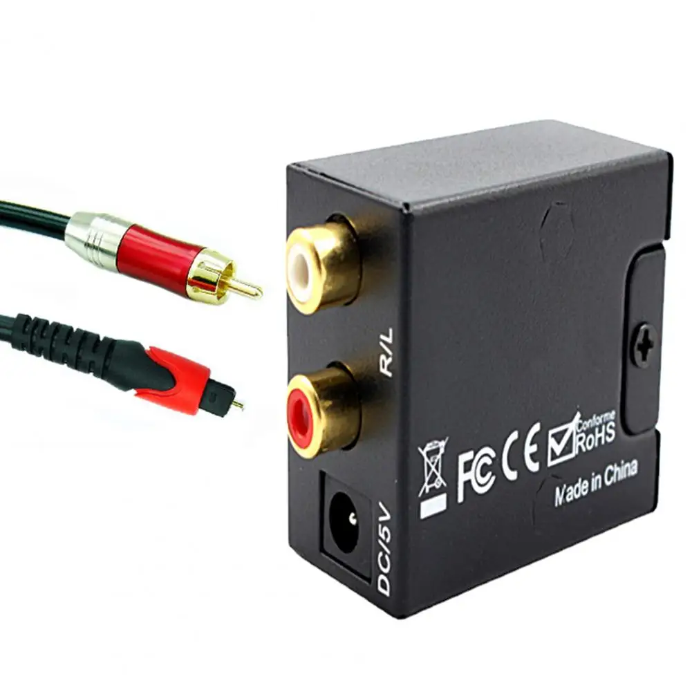

Audio Converter Professional Noise Reduction Digital to Analog Optical Fiber Toslink Coaxial Signal to RCA R/L Audio Decoder