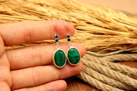 fashion emerald silver color drop dangle earrings personalized gifts for her blackfriday gift